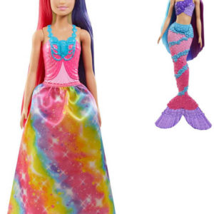 MATTEL BRB Panenka Barbie princezna / mořská panna dlouhé vlasy 2 druhy