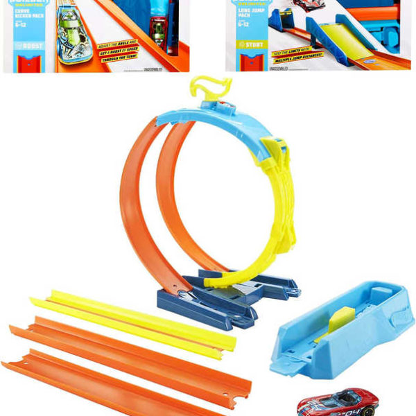 MATTEL HOT WHEELS Track Builder stavitel akční dráha s autíčkem 8 druhů