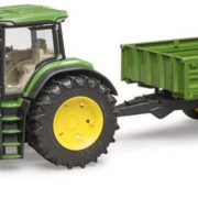 BRUDER 03155 Traktor John Deere 7R 350 set s čelním nakladačem a přívěsem