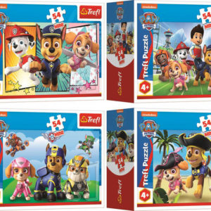 TREFL PUZZLE Tlapková Patrola Společná dobrodružství mini 20x13cm 54 dílků 4 druhy