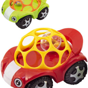 Auto 11cm baby autíčko s chrastící kuličkou s očima 2 barvy pro miminko