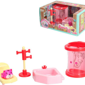 Nábytek koupelna herní set doplněk do domečku pro panenky plast