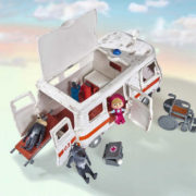 SIMBA Máša a medvěd Ambulance 20cm herní set auto s figurkami a doplňky