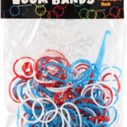 UDĚLEJ SI NÁRAMEK Gumičky LOOM BANDS 200ks set s doplňky mix barev