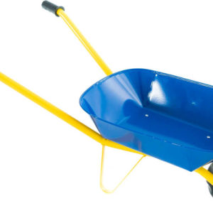 Kolečko modré 75x30x40cm dětská kovová zahradni kolečka v sáčku