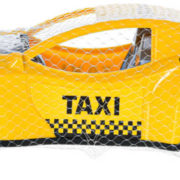 Auto sportovní plastové taxi 37cm žluté v síťce