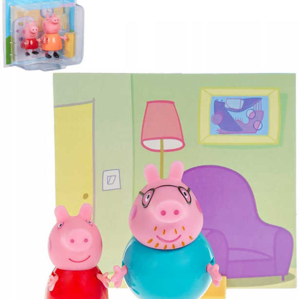 Prasátko Peppa Pig herní set 2 figurky s tématickým pozadím 3 druhy