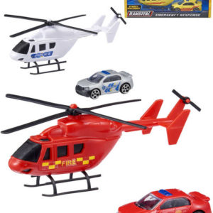 Teamsterz auto kovové herní set s vrtulníkem záchranné složky 3 druhy