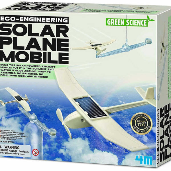MAC TOYS Letadlo na solární pohon funkční model k sestavení plast