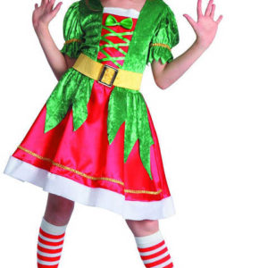 KARNEVAL Šaty Skřítek vel.M pro holky (120-130cm) 5-9 let *KOSTÝM*