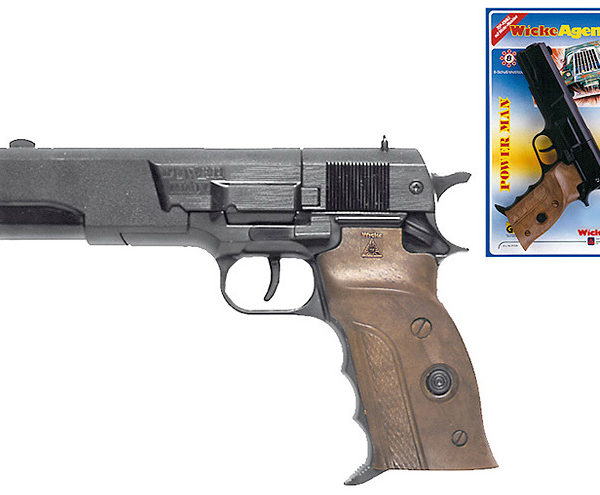 Pistole kapslovka Power Man 22 cm 8" dětská zbraň na kapsle