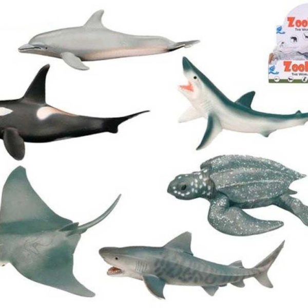 Zvířata mořská 8-15cm plastové figurky zvířátka 6 druhů