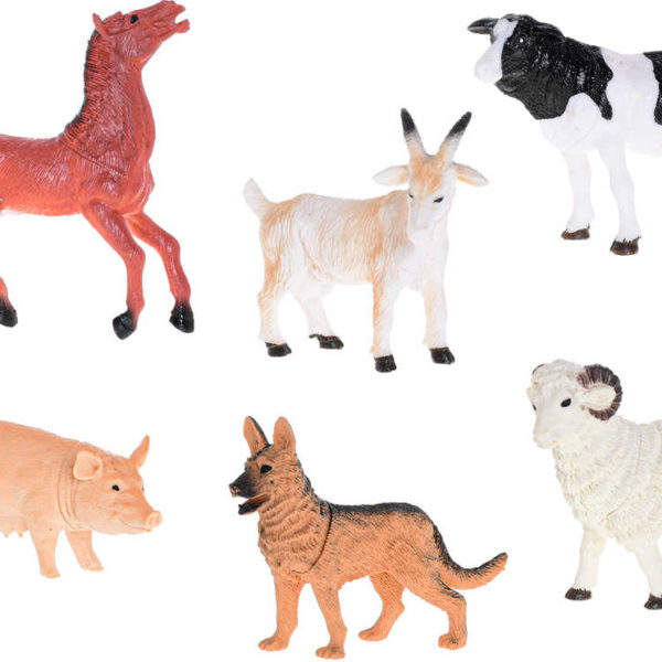 Zvířata domácí farma 10-14cm plastové figurky zvířátka 6 druhů