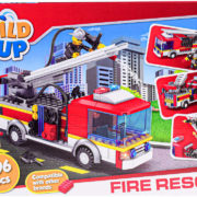 Stavebnice BuildMeUP Auto hasiči 196 dílků + 2 figurky plast
