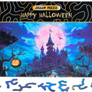 PUZZLE Happy Halloween Strašidelný zámek 75x50cm 468 dílků skládačka v krabici