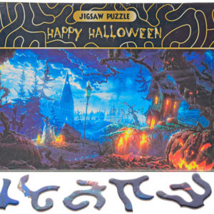 PUZZLE Happy Halloween Dýňová zahrada 75x50cm 468 dílků skládačka v krabici