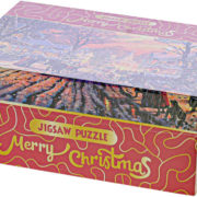PUZZLE Merry Christmas Zasněžená ulice 75x50cm 468 dílků skládačka v krabici