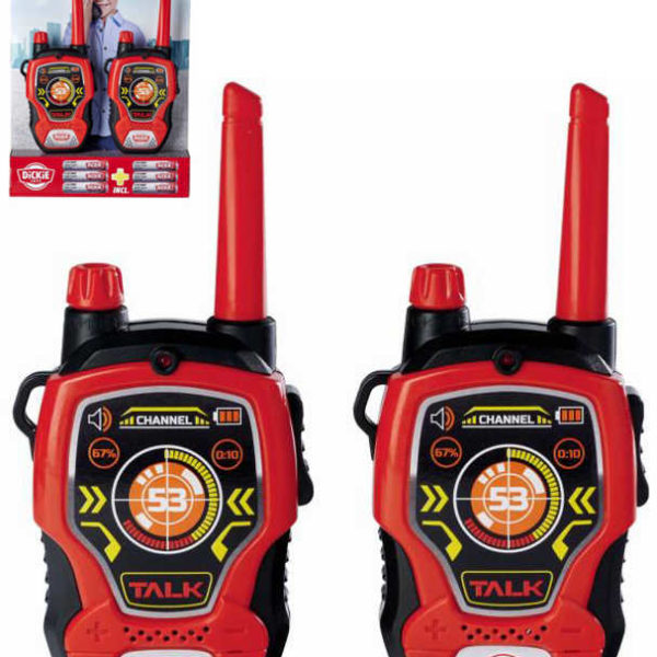 DICKIE Vysílačky dětské Walkie Talkie 2,4GHz 16cm set 2ks na baterie