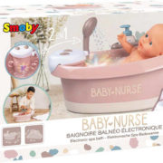 SMOBY Baby Nurse Vanička pro panenku s funkční sprchou na baterie Světlo Zvuk