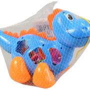 Dinosaurus baby vkládací set s 6 kostkami zvířátka 2 barvy plast