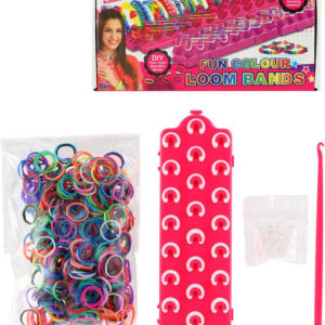 UDĚLEJ SI NÁRAMEK Gumičky LOOM BANDS 600ks + tkalcovský stav mix barev