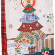 Taška dětská dárková Vánoce vel. L 31x44cm 4 druhy karton