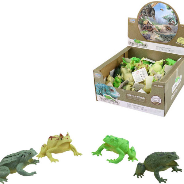 Zvířata žába 8cm plastové figurky zvířátka 4 druhy