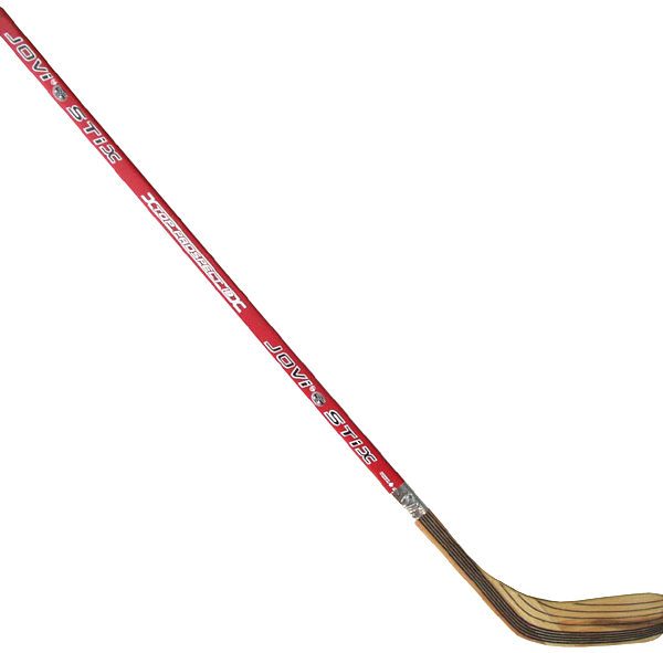 ACRA Hokejka Jovi Stix 145cm s laminovanou čepelí Pravá červená