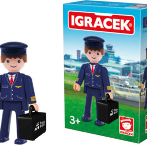 EFKO IGRÁČEK Pilot figurka s kufříkem v krabičce