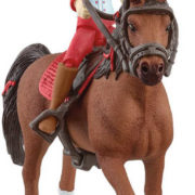 SCHLEICH Hannah na koni figurka ručně malovaná herní set s doplňky plast
