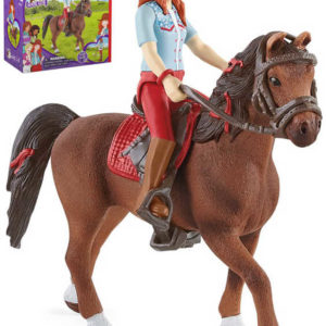 SCHLEICH Hannah na koni figurka ručně malovaná herní set s doplňky plast
