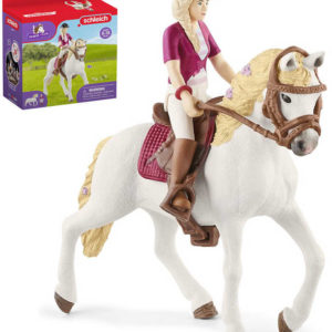 SCHLEICH Sofia na koni figurka ručně malovaná herní set s doplňky plast