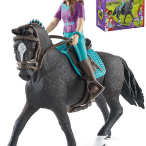 SCHLEICH Lisa na koni figurka ručně malovaná herní set s doplňky plast