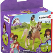 SCHLEICH Sarah na koni figurka ručně malovaná herní set s doplňky plast