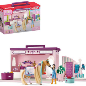 SCHLEICH Butik pro koně herní set koník se 2 figurkami s doplňky plast