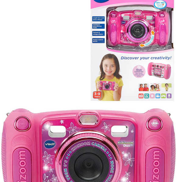 VTECH Kidizoom Duo dětský fotoaparát růžový s efekty na baterie Světlo Zvuk