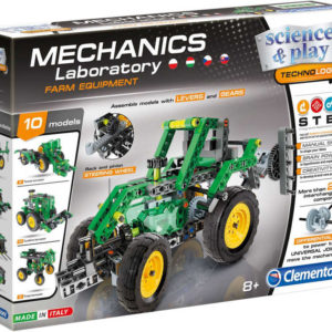 CLEMENTONI Mechanická laboratoř Farmářský traktor 200 dílků 10v1 STAVEBNICE