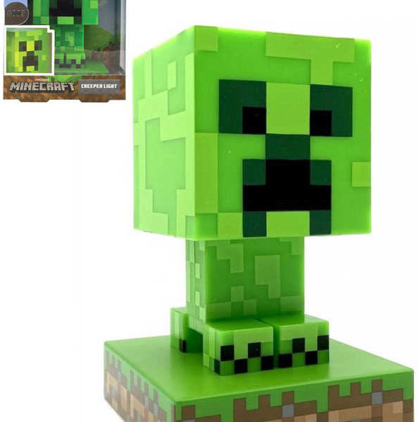 Stolní lampička Minecraft Creeper Icon Light 10cm na baterie LED Světlo