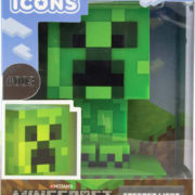 Stolní lampička Minecraft Creeper Icon Light 10cm na baterie zelené LED Světlo