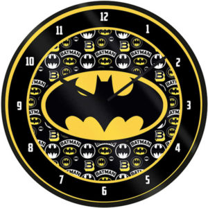 Hodiny Batman dětské kulaté 25cm nástěnné ručičkové na baterie plast