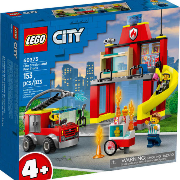 LEGO CITY Hasičská stanice a auto hasičů 60375 STAVEBNICE