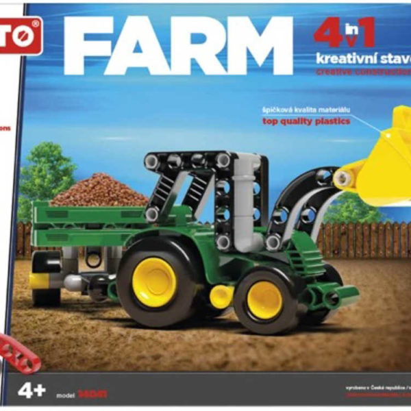 ROTO Farm Farmářská technika 147 dílků 4v1 konstrukční STAVEBNICE