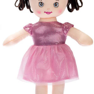 Panenka Viktorka baby soft textilní 32cm světle růžová na baterie CZ Světlo Zvuk