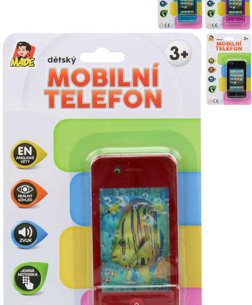 Telefon dětský 11cm chytrý mobil smartphone na baterie 4 barvy AJ Zvuk