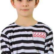 KARNEVAL Šaty vězeň vel. M (116-128 cm) 6-8 let E-obal *KOSTÝM*