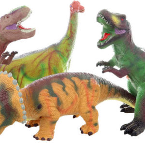 Dinosaurus 26cm gumové zvířátko na baterie Zvuk 4 druhy