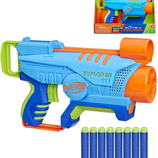 HASBRO NERF ELITE JR Explorer set blaster + 8 šipek