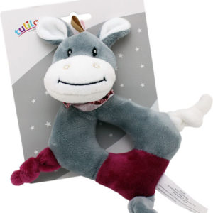PLYŠ Chrastítko baby oslík 13cm pro miminko *PLYŠOVÉ HRAČKY*