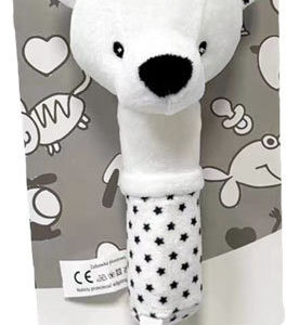 PLYŠ Medvídek černobílý pískací 17cm *PLYŠOVÉ HRAČKY*