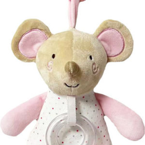 PLYŠ Usínaček myška růžová 18cm na natažení s melodií *PLYŠOVÉ HRAČKY*